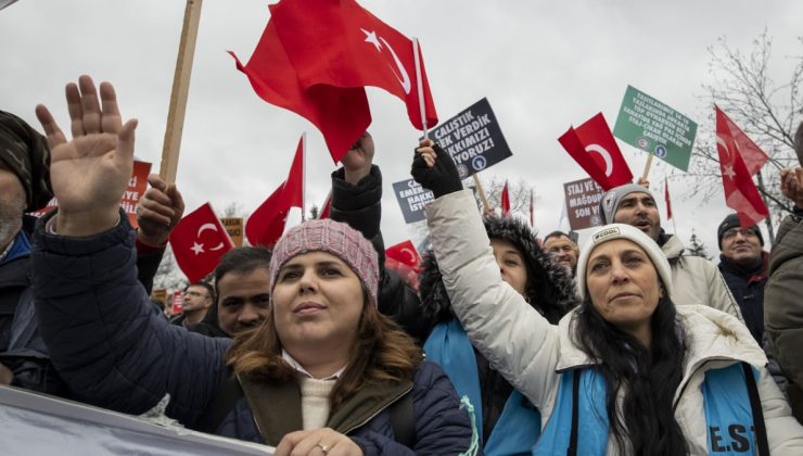 Staj ve çıraklık mağdurları Ankara’da haklarını istedi